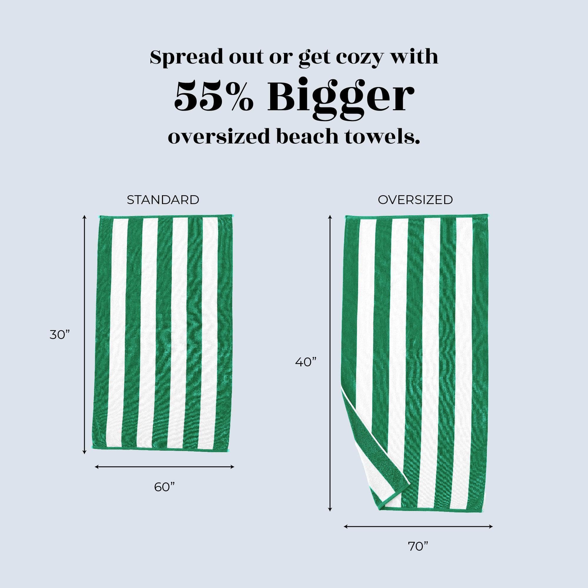 Cotton Velour Cabana Stripe Beach Towel - Novia Collection in - photo