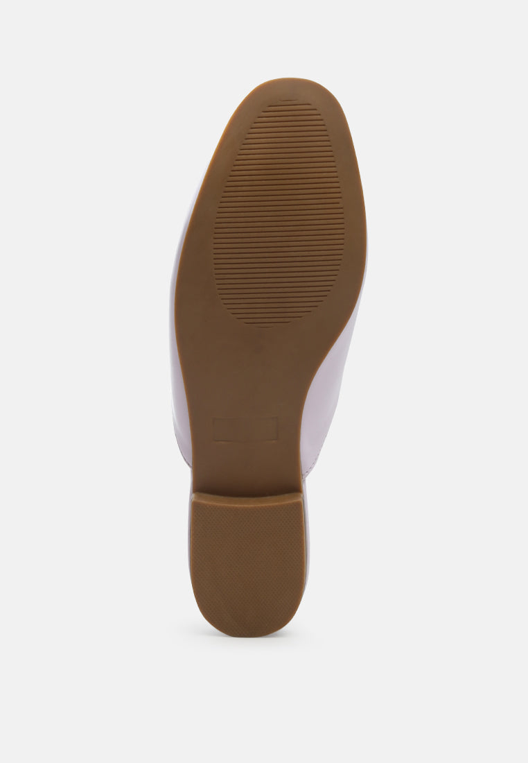 Vasiliki Faux Leather Flat Mules in - Mules photo