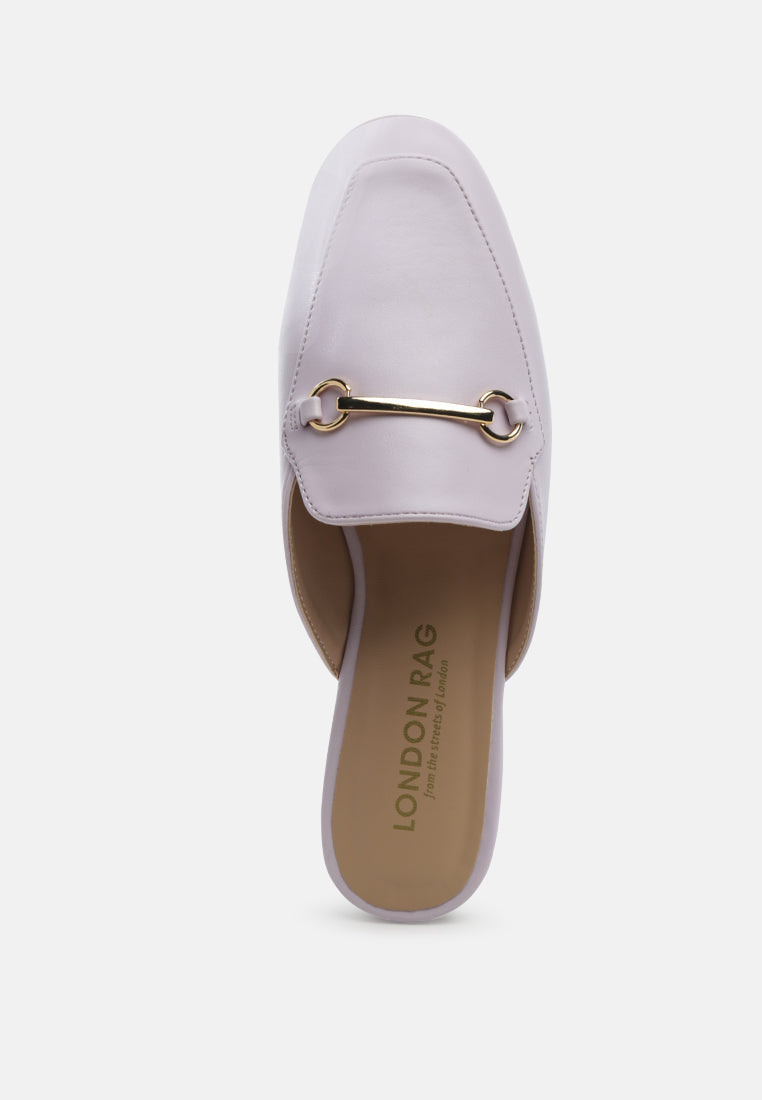 Vasiliki Faux Leather Flat Mules in - Mules photo