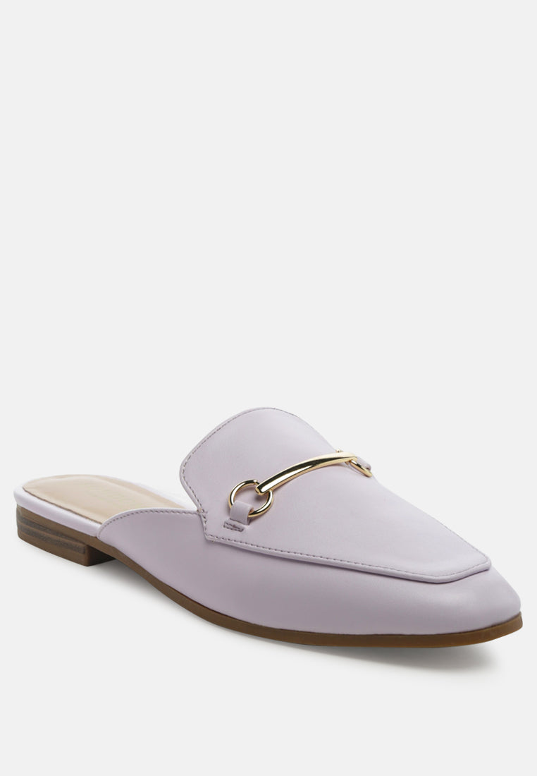 Vasiliki Faux Leather Flat Mules in - Mules photo