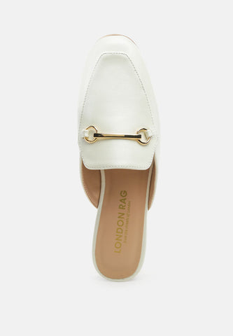 Vasiliki Faux Leather Flat Mules in - Mules photo