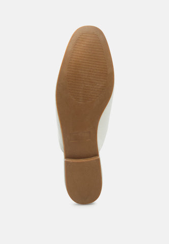 Vasiliki Faux Leather Flat Mules in - Mules photo
