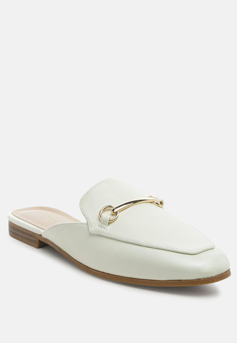 Vasiliki Faux Leather Flat Mules in - Mules photo