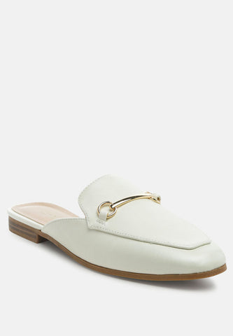 Vasiliki Faux Leather Flat Mules in - Mules photo