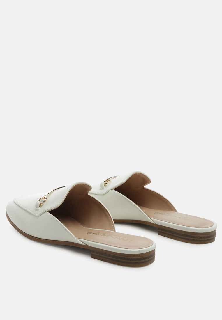Vasiliki Faux Leather Flat Mules in - Mules photo