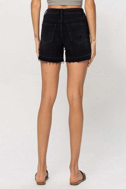 VERVET by Flying Monkey High Rise Criss Cross Stretch Shorts - SwagglyLife Home & Fashion