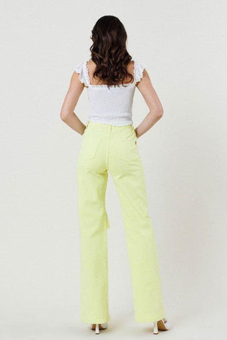 Vibrant M.i.U Distressed Wide Cut Straight Leg Jeans - SwagglyLife Home & Fashion