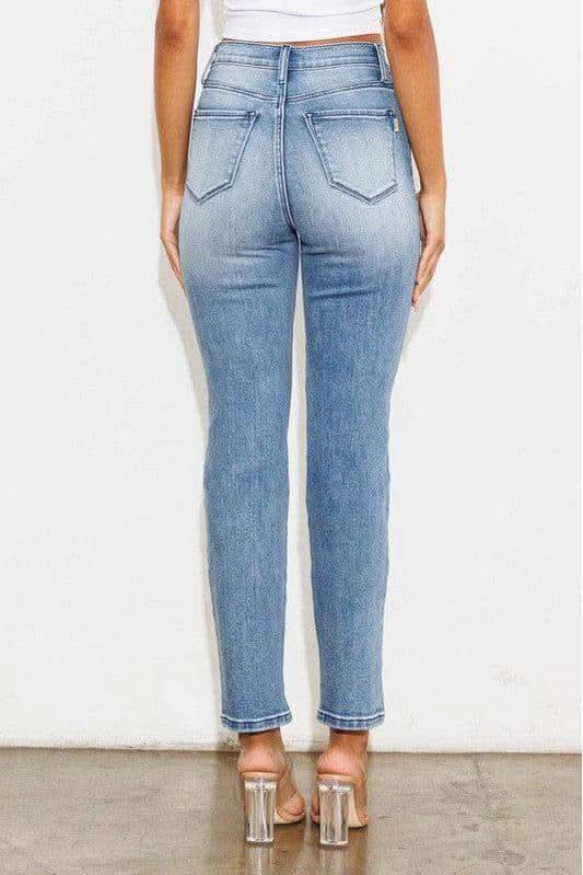 Vibrant M.i.U High Rise Straight Leg - SwagglyLife Home & Fashion