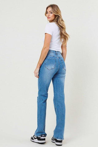 Vibrant M.i.U High Waisted Wide Leg, Medium Stone - SwagglyLife Home & Fashion
