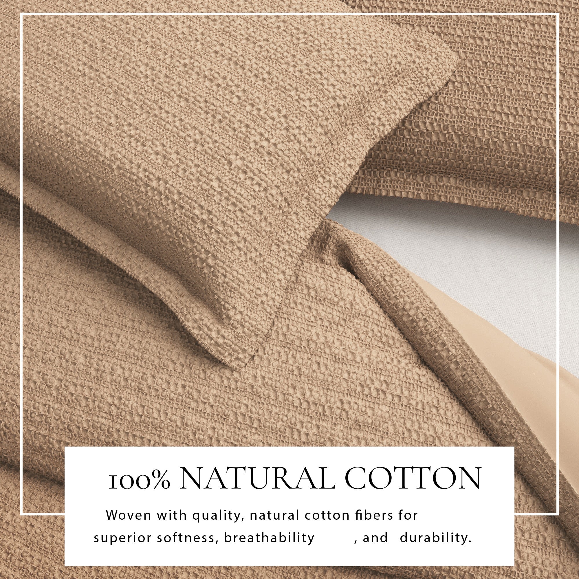 100% Cotton Honeycomb Waffle Duvet Set - Mattea Collection in - Duvet photo