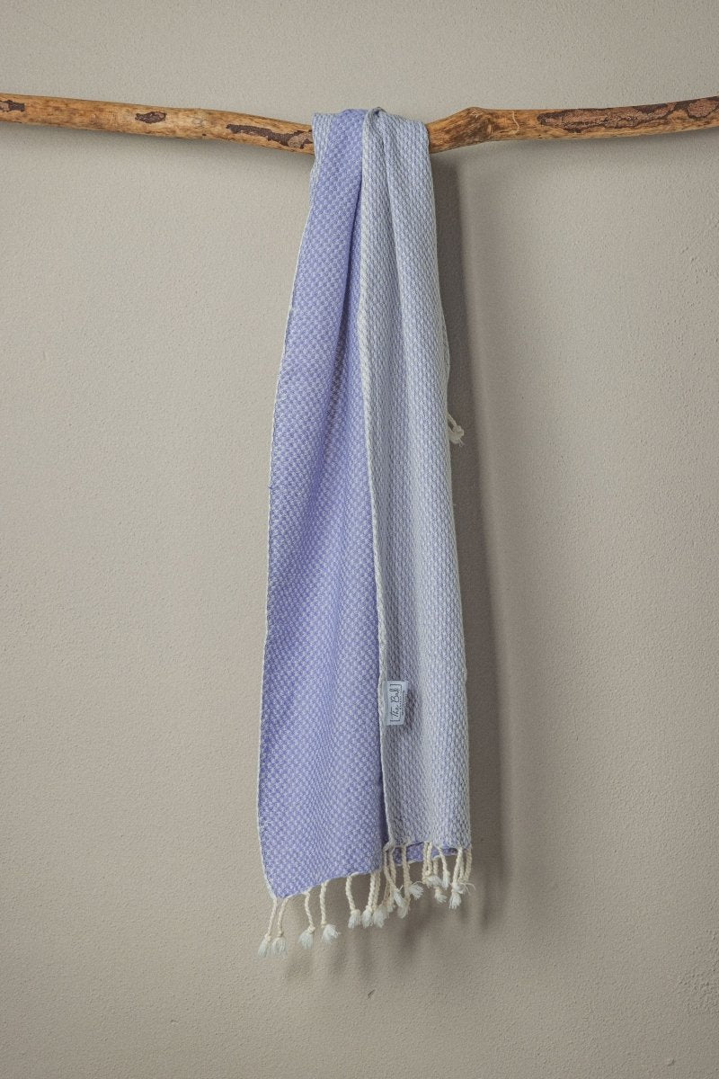 Waffle Weave Hand Towel Collection – 20”x40” Organic Turkish Cotton Towels with Tassels in Lilac - Bath Towels & Washcloths photo