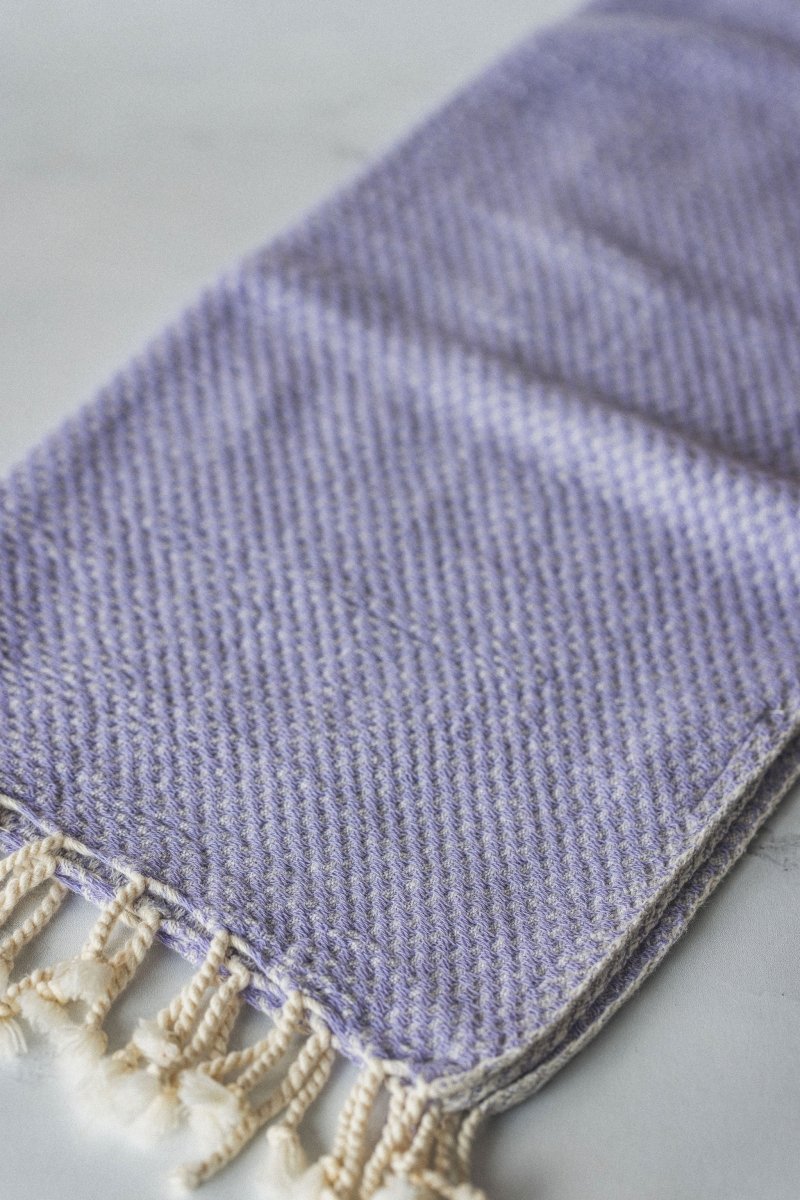 Waffle Weave Hand Towel Collection – 20”x40” Organic Turkish Cotton Towels with Tassels in - Bath Towels & Washcloths photo