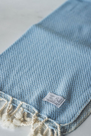 Waffle Weave Hand Towel Collection – 20”x40” Organic Turkish Cotton Towels with Tassels in - Bath Towels & Washcloths photo