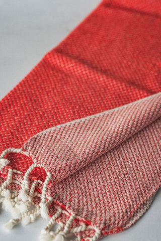 Waffle Weave Hand Towel Collection – 20”x40” Organic Turkish Cotton Towels with Tassels in - Bath Towels & Washcloths photo