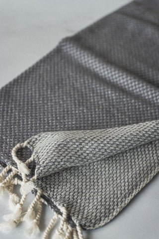 Waffle Weave Hand Towel Collection – 20”x40” Organic Turkish Cotton Towels with Tassels in - Bath Towels & Washcloths photo