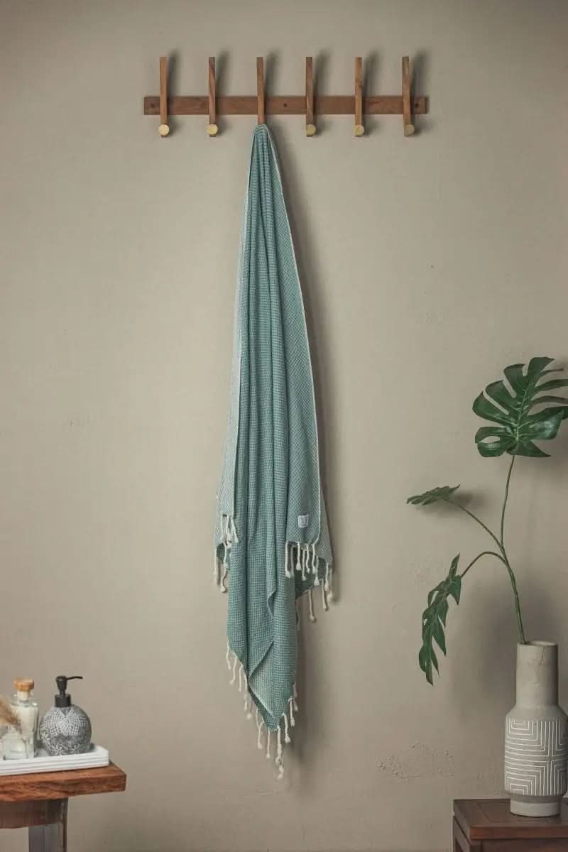 Waffle Weave Turkish Bath Towel – 40”x70” Organic Cotton, Soft & Absorbent - SwagglyLife Home & Fashion