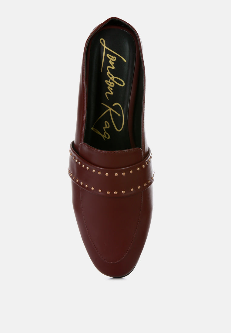 Walkout Faux Leather Studded Detail Mules in - Sandals photo