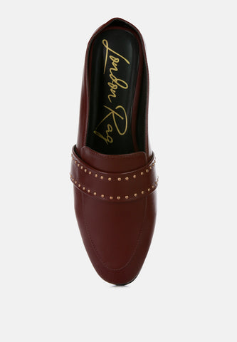 Walkout Faux Leather Studded Detail Mules in - Sandals photo