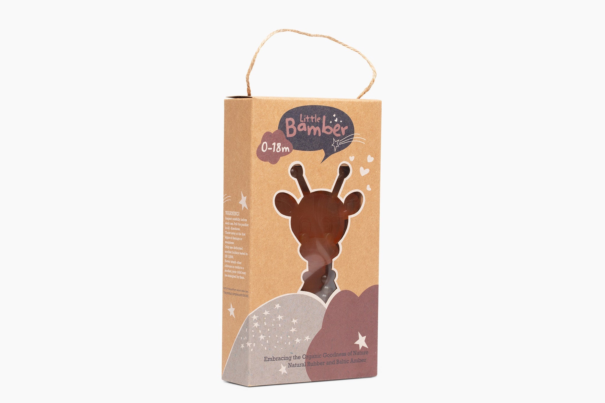 The Little Bamber - Natural Rubber & Baltic Amber Teething Toy in - Baby Teething Toy photo