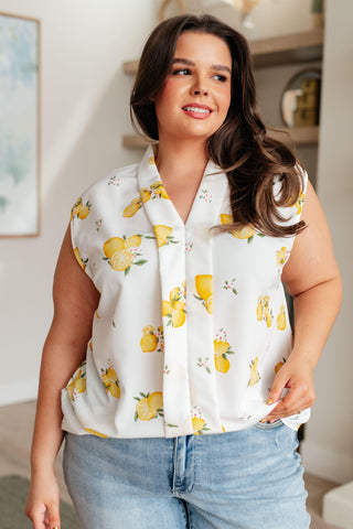 When Life Gives You Lemons Sleeveless Blouse - SwagglyLife Home & Fashion