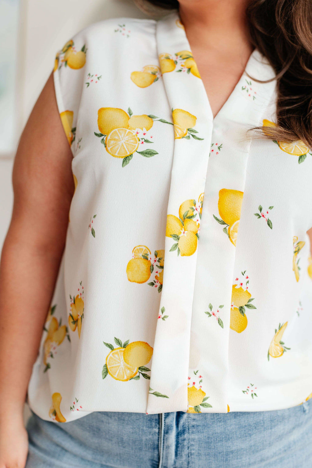 When Life Gives You Lemons Sleeveless Blouse - SwagglyLife Home & Fashion
