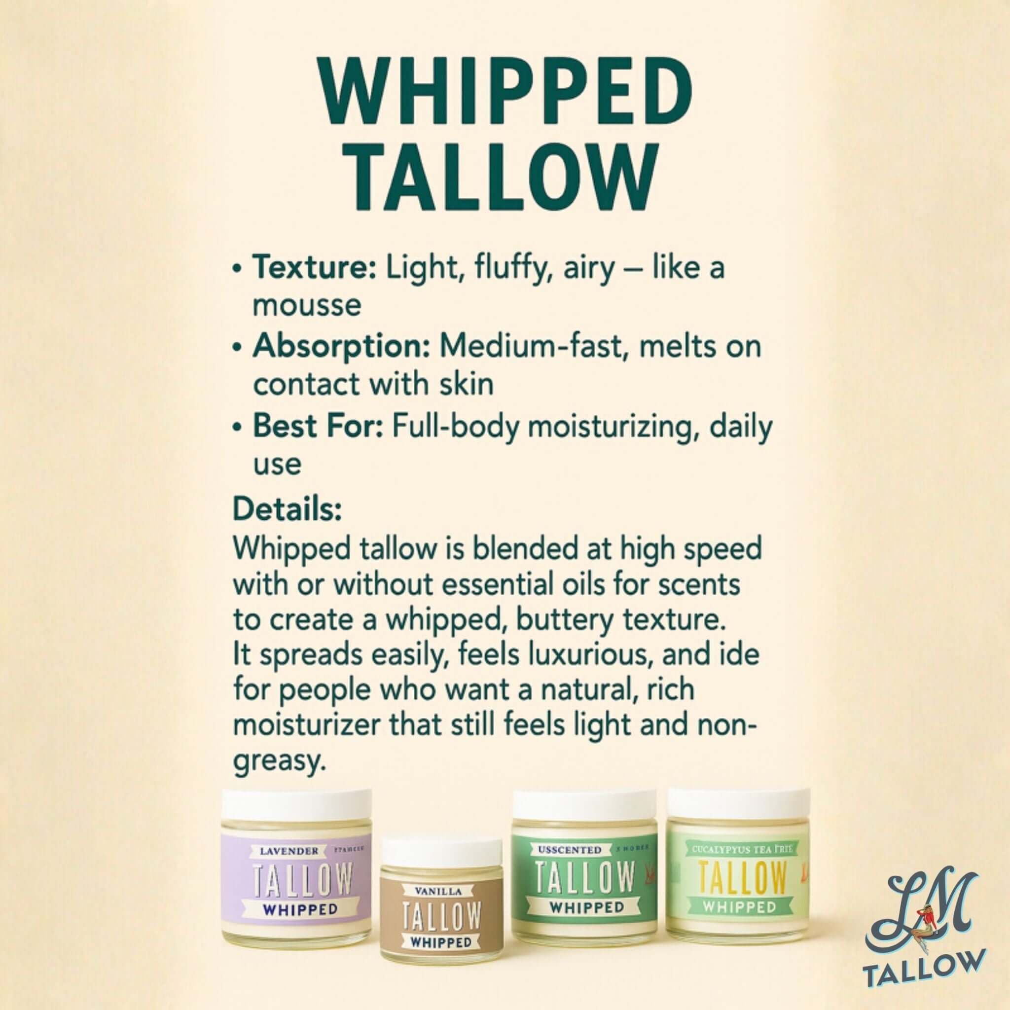 Unscented Whipped Tallow Moisturizer | Lady May Tallow in - Body Cream/Lotion photo