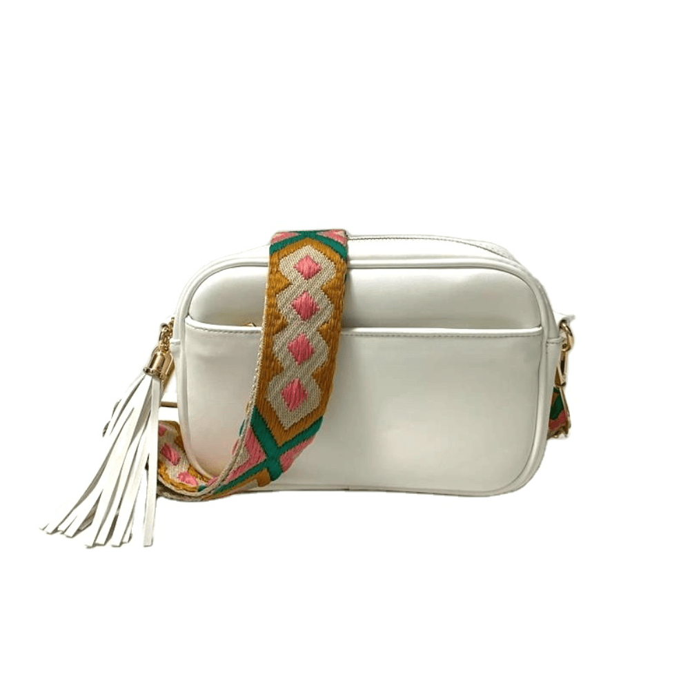 Courtney Crossbody | Choose Your Strap in White - Bags photo