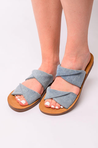 With a Twist Sandal in Denim - SwagglyLife Home & Fashion