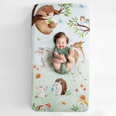 Enchanted Forest Standard Size Crib Sheet in - Crib sheets photo
