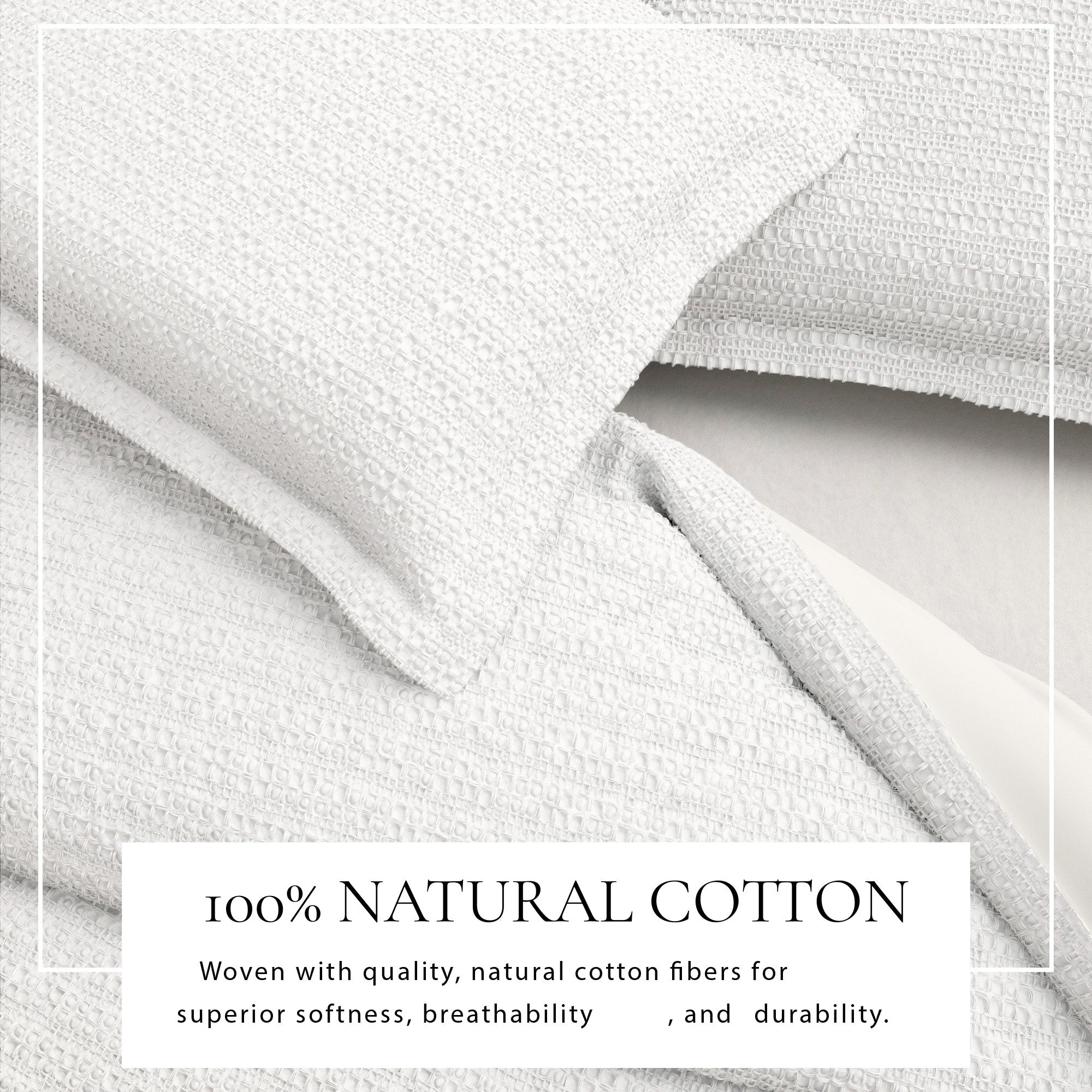 100% Cotton Honeycomb Waffle Duvet Set - Mattea Collection in - Duvet photo