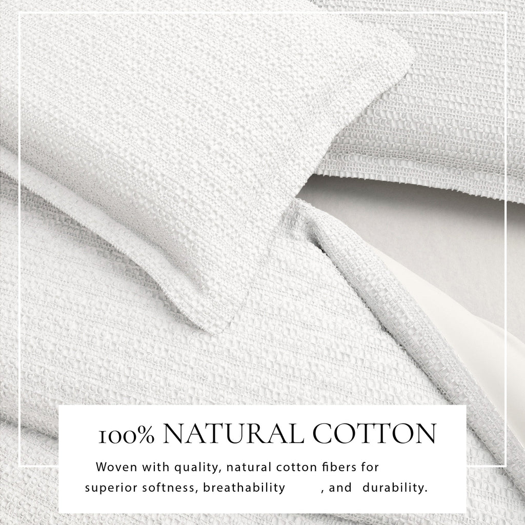100% Cotton Honeycomb Waffle Duvet Set - Mattea Collection in - Duvet photo