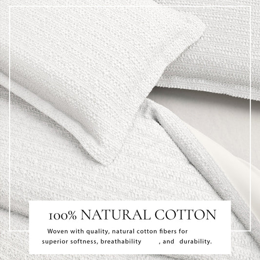 100% Cotton Honeycomb Waffle Duvet Set - Mattea Collection in - Duvet photo