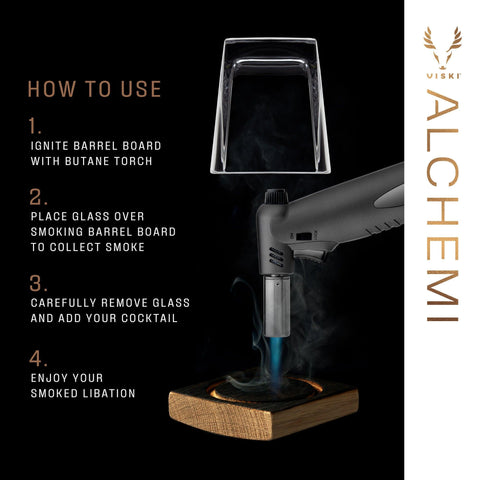 Viski Alchemi Barrel Board Smoking Kit