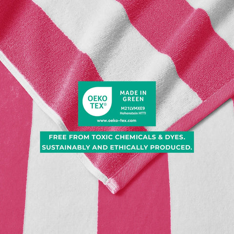 Cotton Velour Cabana Stripe Beach Towel - Novia Collection - SwagglyLife Home & Fashion