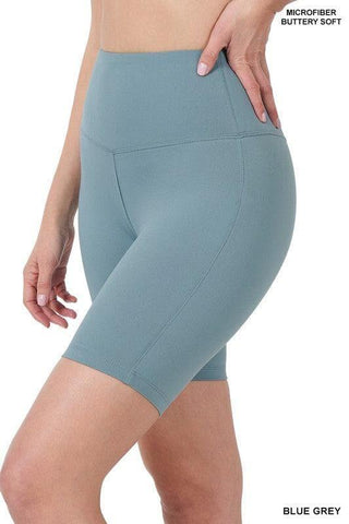 ZENANA Brushed Wide Waistband Biker Shorts - SwagglyLife Home & Fashion