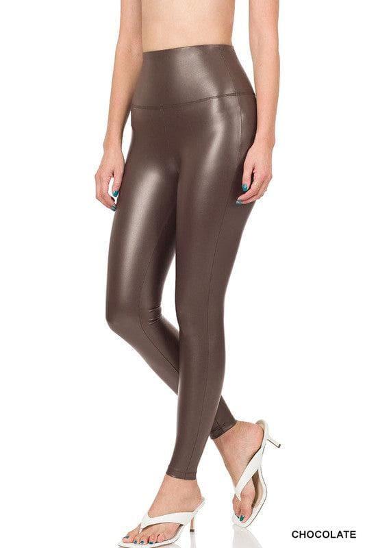 ZENANA High Rise Faux Leather Leggings - SwagglyLife Home & Fashion