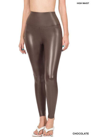 ZENANA High Rise Faux Leather Leggings - SwagglyLife Home & Fashion