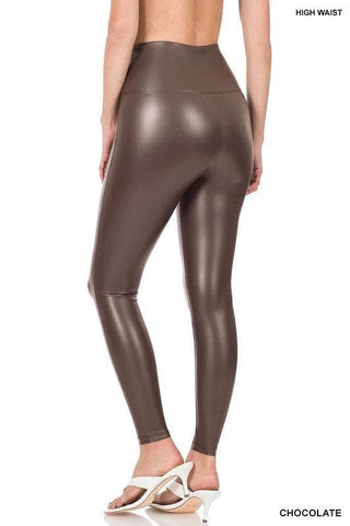 ZENANA High Rise Faux Leather Leggings - SwagglyLife Home & Fashion