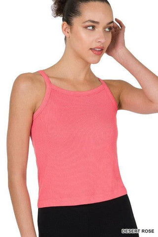 ZENANA Ribbed Soft Rayon Cami, Multiple Colors - SwagglyLife Home & Fashion