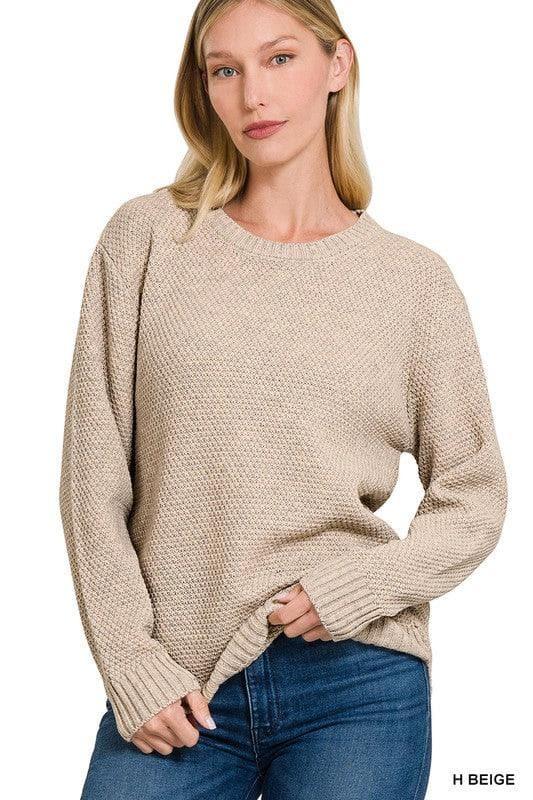 ZENANA Round Neck Basic Sweater - SwagglyLife Home & Fashion