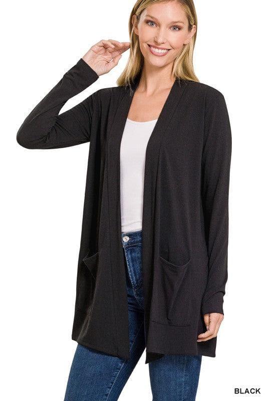 Slouchy Pocket Open Cardigan - SwagglyLife Home & Fashion