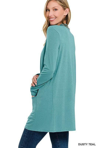 Slouchy Pocket Open Cardigan - SwagglyLife Home & Fashion