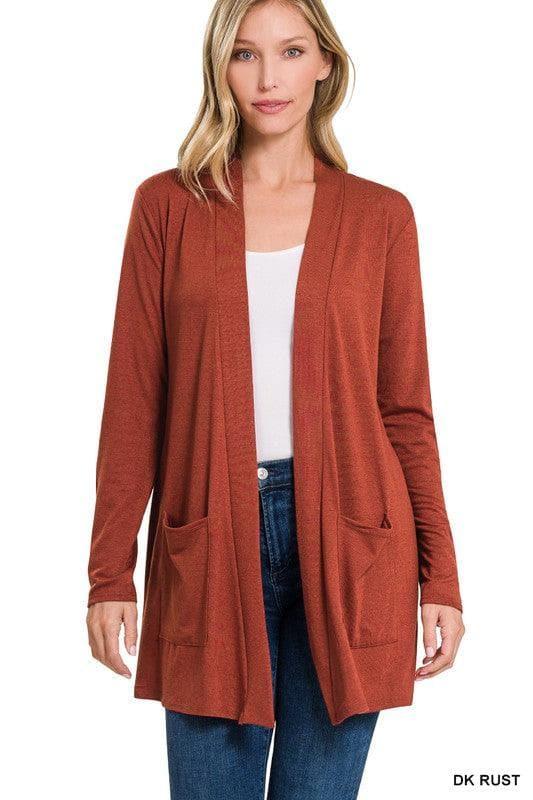 Slouchy Pocket Open Cardigan - SwagglyLife Home & Fashion