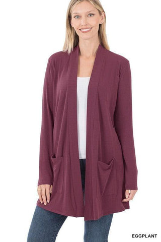 Slouchy Pocket Open Cardigan - SwagglyLife Home & Fashion