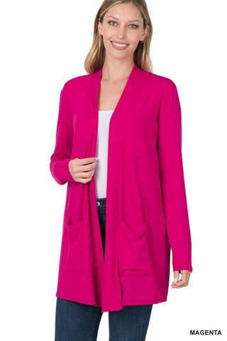 Slouchy Pocket Open Cardigan - SwagglyLife Home & Fashion