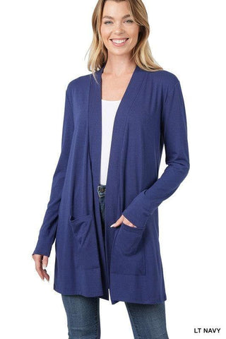 Slouchy Pocket Open Cardigan - SwagglyLife Home & Fashion