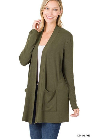 Slouchy Pocket Open Cardigan - SwagglyLife Home & Fashion