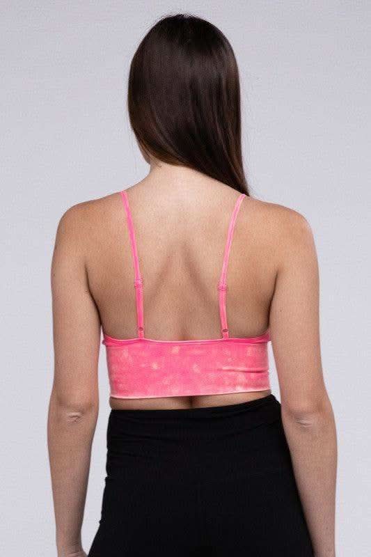 Zenana Washed Ribbed Bra Padded Tank Top - SwagglyLife Home & Fashion