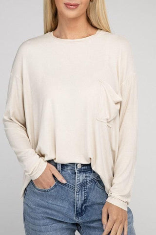 Zenana Washed Ribbed Dolman Sleeve Round Neck Top - SwagglyLife Home & Fashion