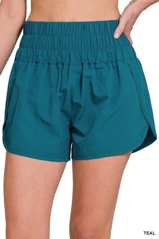 ZENANA Windbreaker Smocked Waistband Running Shorts, 7 Colors - SwagglyLife Home & Fashion